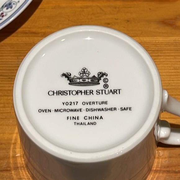 Christopher Stuart Y0217 Overture Fine China Cups and Saucers - Picture 4 of 15